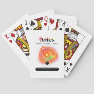 Modern Zodiac Sign ARIES Quote   Element Fire Playing Cards