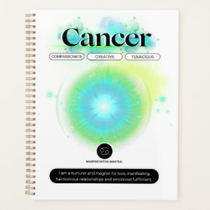 Modern Zodiac Sign Cancer Quote Water Element Planner