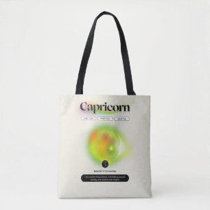 Modern Zodiac Sign capricorn Quote Earth Element Tote Bag