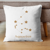 Modern Zodiac Sign Gold Aquarius | Element Air