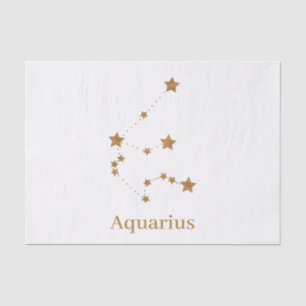 Modern Zodiac Sign Gold Aquarius   Element Air Tissue Paper