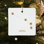 Modern Zodiac Sign Gold Aries | Element Fire Paper Ceramic Ornament<br><div class="desc">Modern Zodiac Sign Gold Aries | Element Fire Paper Cups</div>