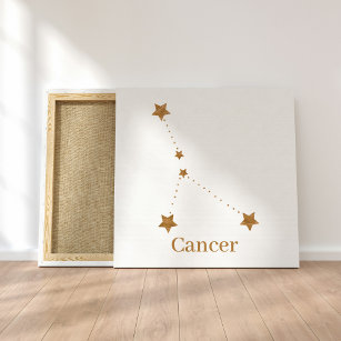 Modern Zodiac Sign Gold Cancer   Element Water