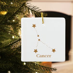 Modern Zodiac Sign Gold Cancer | Element Water Ceramic Ornament<br><div class="desc">Modern Zodiac Sign Gold Cancer | Element Water</div>