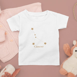 Modern Zodiac Sign Gold Cancer   Element Water Toddler T-Shirt