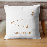 Modern Zodiac Sign Gold Capricorn | Element Earth Cushion<br><div class="desc">Modern Zodiac Sign Gold Capricorn | Element Earth</div>