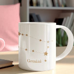 Modern Zodiac Sign Gold Gemini | Element Air  Coffee Mug<br><div class="desc">Modern Zodiac Sign Gold Gemini | Element Air</div>
