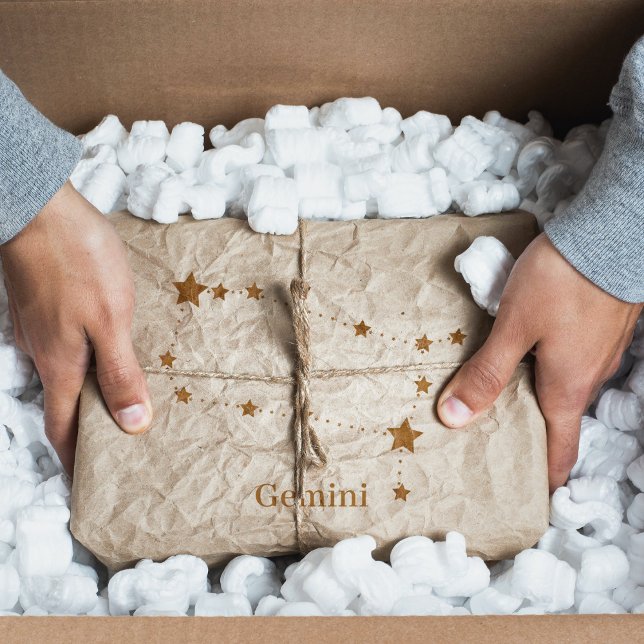 Modern Zodiac Sign Gold Gemini | Element Air  Tissue Paper (Creator Uploaded)