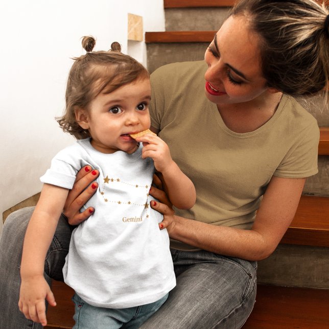 Modern Zodiac Sign Gold Gemini | Element Air  Toddler T-Shirt (Creator Uploaded)
