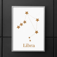 Modern Zodiac Sign Gold Libra | Element Air