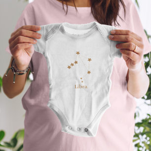 Modern Zodiac Sign Gold Libra   Element Air Baby Bodysuit