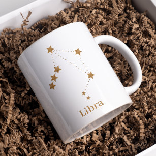 Modern Zodiac Sign Gold Libra   Element Air Coffee Mug