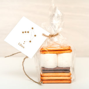 Modern Zodiac Sign Gold Libra Element Air Favour Tags