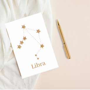 Modern Zodiac Sign Gold Libra   Element Air Post-it Notes