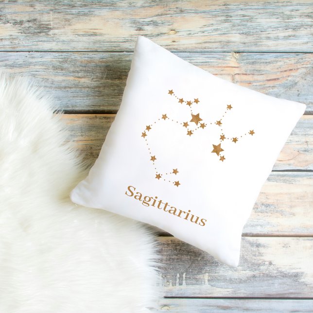 Modern Zodiac Sign Gold Sagittarius| Element  Fire Cushion (Creator Uploaded)