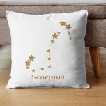 Modern Zodiac Sign Gold Scorpius | Element Water  Cushion<br><div class="desc">Modern Zodiac Sign Gold Scorpius | Element Water</div>