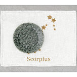Modern Zodiac Sign Gold Scorpius | Element Water  Tea Towel<br><div class="desc">Modern Zodiac Sign Gold Scorpius | Element Water</div>
