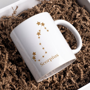 Modern Zodiac Sign Gold Scorpius   Element Water  Two-Tone Coffee Mug