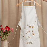 Modern Zodiac Sign Gold Virgo | Element Earth Apron<br><div class="desc">Modern Zodiac Sign Gold Virgo | Element Earth</div>