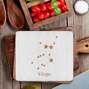 Modern Zodiac Sign Gold Virgo   Element Earth Cutting Board