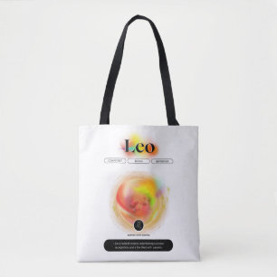 Modern Zodiac Sign Leo Quote   Element Fire Tote Bag
