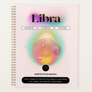 Modern Zodiac Sign Libra Quote Air Element Planner