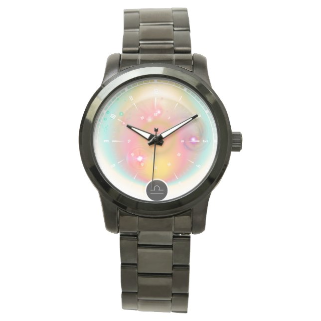 Modern Zodiac Sign Libra Quote Air Element Watch (Front)