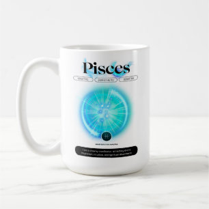 Modern Zodiac Sign PIsces Quote Water Element Coffee Mug