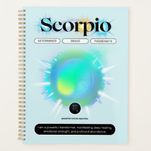 Modern Zodiac Sign Scorpio Quote Water Element Planner