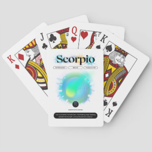 Modern Zodiac Sign Scorpio Quote Water Element Playing Cards