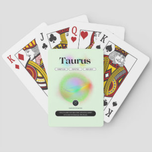 Modern Zodiac Sign Taurus Quote Earth Element Playing Cards