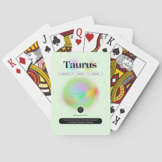 Modern Zodiac Sign Taurus Quote Earth Element Playing Cards