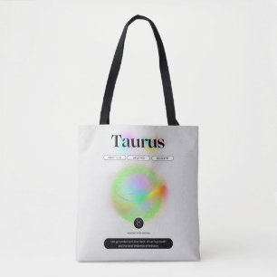 Modern Zodiac Sign Taurus Quote Earth Element Tote Bag