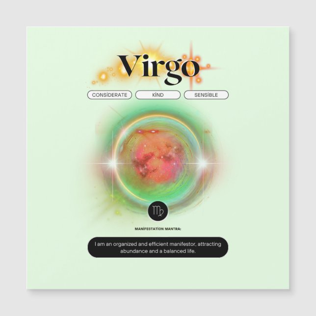 Modern Zodiac Sign Virgo Quote Earth Element (Front)