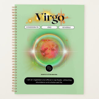 Modern Zodiac Sign Virgo Quote Earth Element Planner