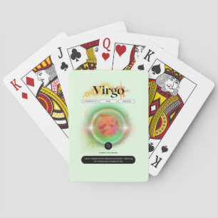 Modern Zodiac Sign Virgo Quote Earth Element Playing Cards