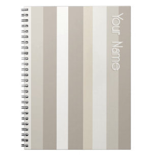 Moderna Linear   Alabaster & Bone Custom Notebook