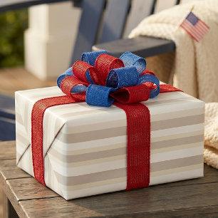 Moderna Linear Alabaster & Bone Set of Wrapping Paper Sheet
