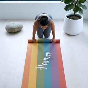 Moderna Linear MCM Rainbow Personalised Yoga Mat