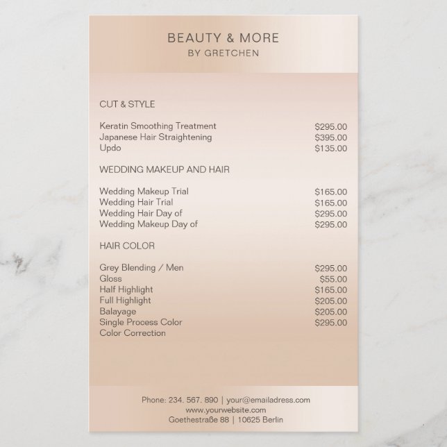 Moderne minimale Beige Hautfarbe Flyer (Front)