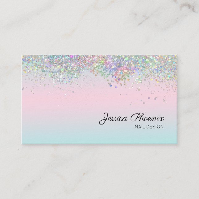 Moderner Glamour Glitzer sinkt Visitenkarte Business Card (Front)