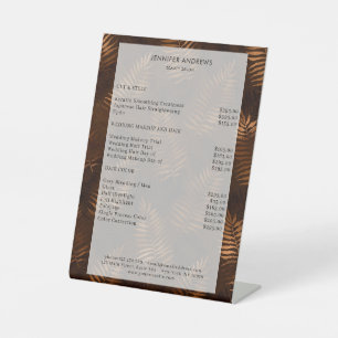 Moderner Salon Price Sockelschild Pedestal Sign
