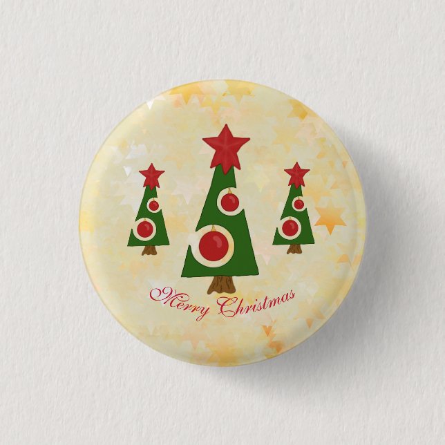Moderner Tannenbaum  3 Cm Round Badge (Front)