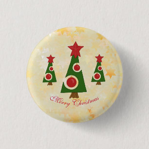 Moderner Tannenbaum 3 Cm Round Badge