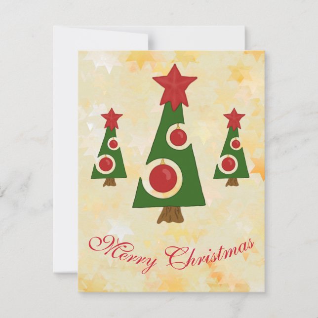 Moderner Tannenbaum  Invitation (Front)