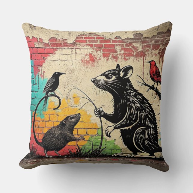 Modernes Design Street Art  Cushion (Front)