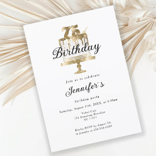 Modernes, elegantes 75. Einladung zum Geburtstag Invitation