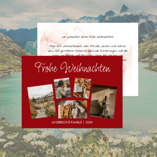 Modernes Frohe Weihnachten Fotocollage Feiertagspo Holiday Card