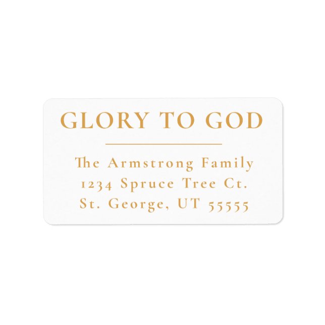 ModernGold Religious Christmas Return Address Label (Front)