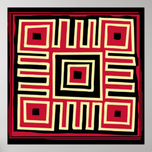modernist abstract geometric poster